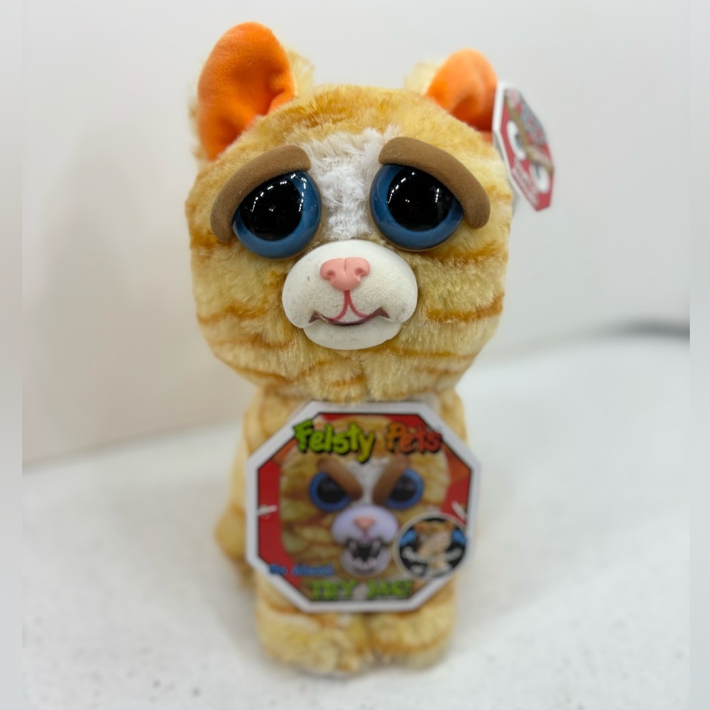 FIESTY PETS Orange Tabby Cat Stuffed Plush